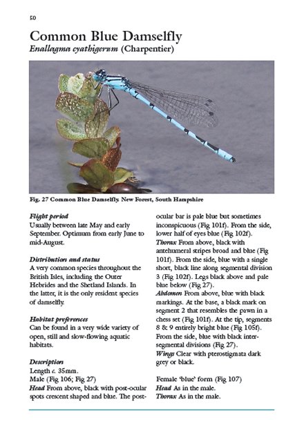 dragons and damsels. an identification to british and irish odonata