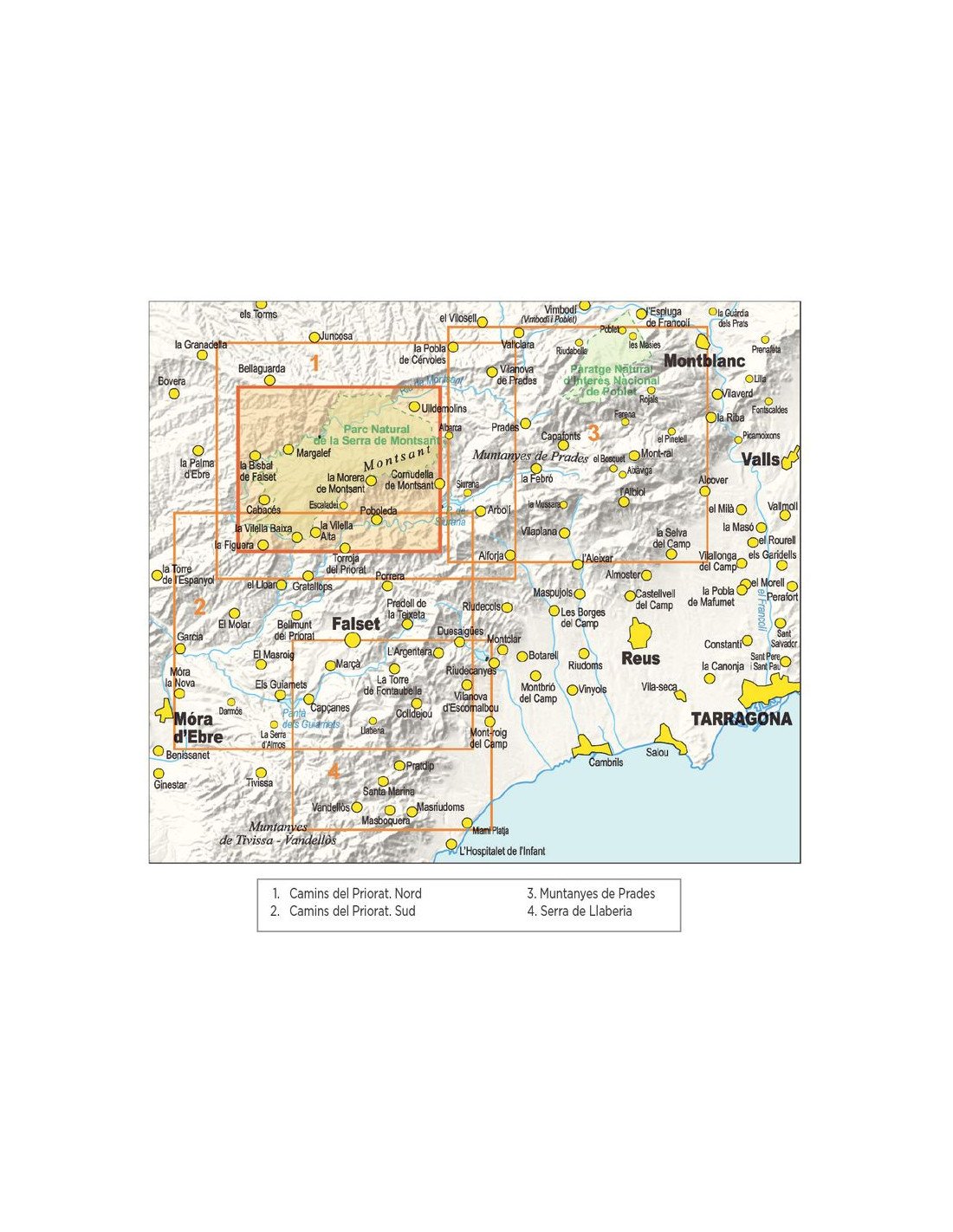 mapa piolet 1:20.000. serra de montsant