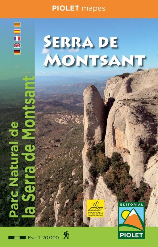 mapa piolet 1:20.000. serra de montsant