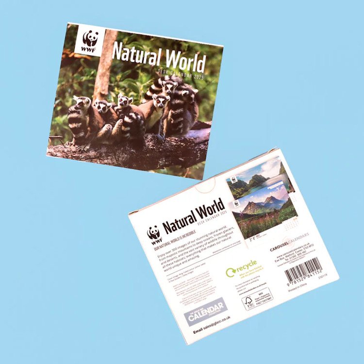 wwf natural world box calendar 2025