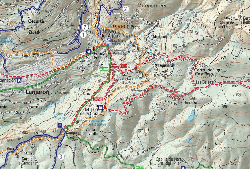 mapa piolet 1:25.000. la alpujarra. valles de lanjarn, poqueira, trevlez y taha de pitres