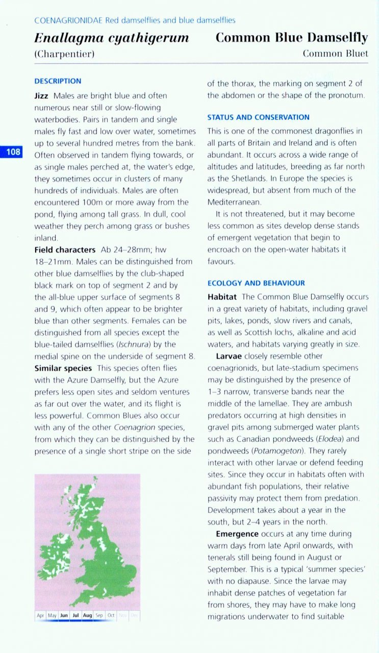 field guide to the dragonflies and damselflies of great britain and ireland