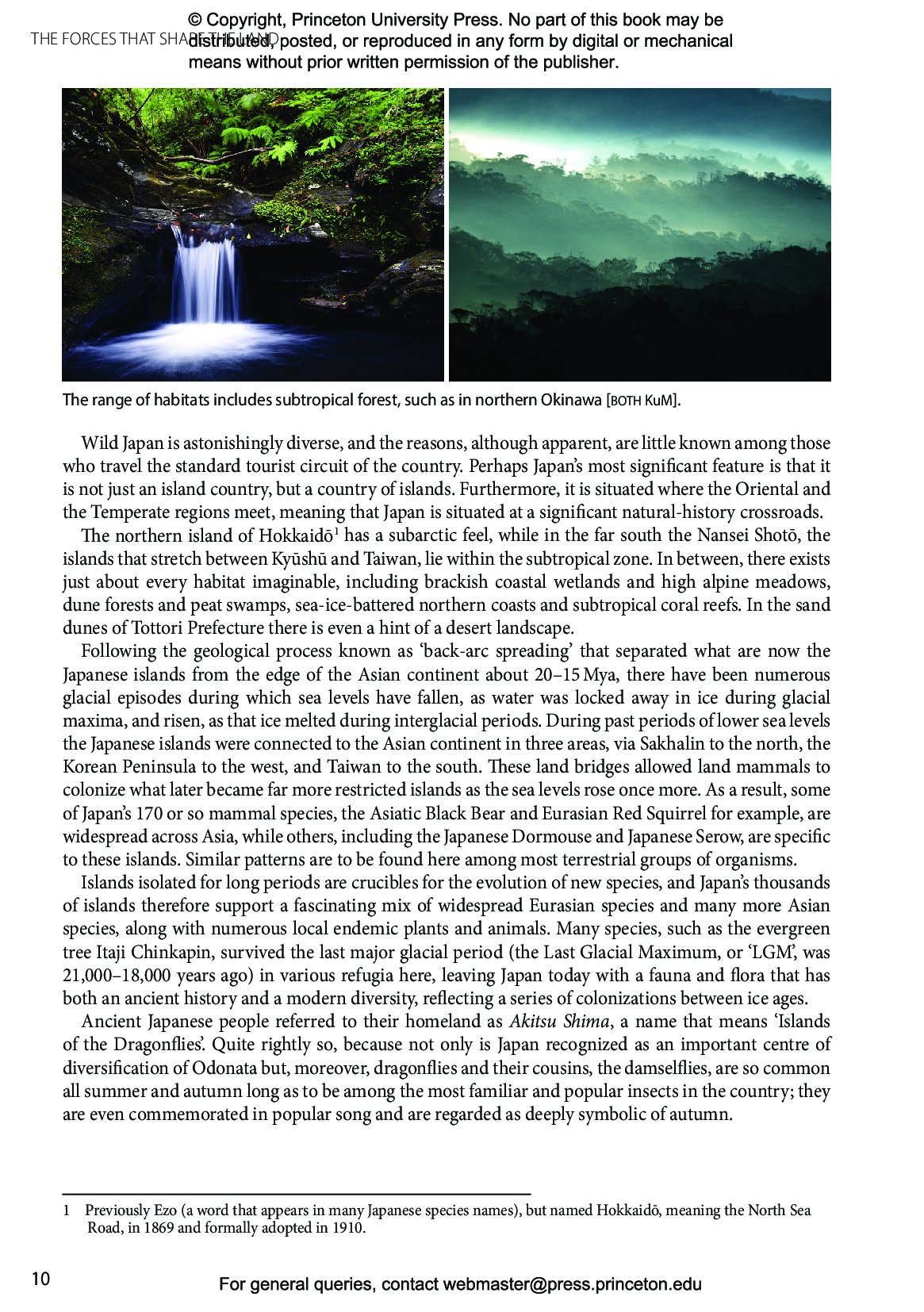 japan. the natural history of an asian archipelago