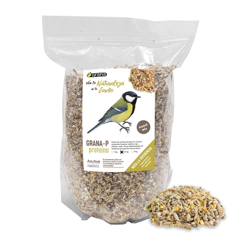 grana-p-m bolsa de mezcla de semillas de alta protena. alimento para aves silvestres 2,5 kg