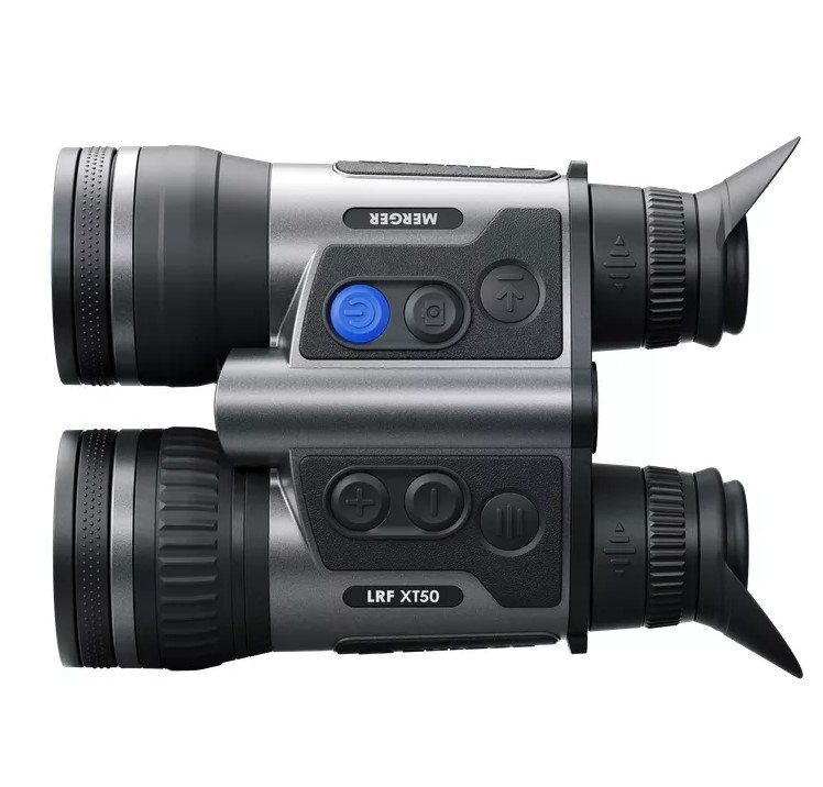 visor trmico binocular 2x pulsar merger lrf xt50 con telmetro, wi-fi y registro de imgenes