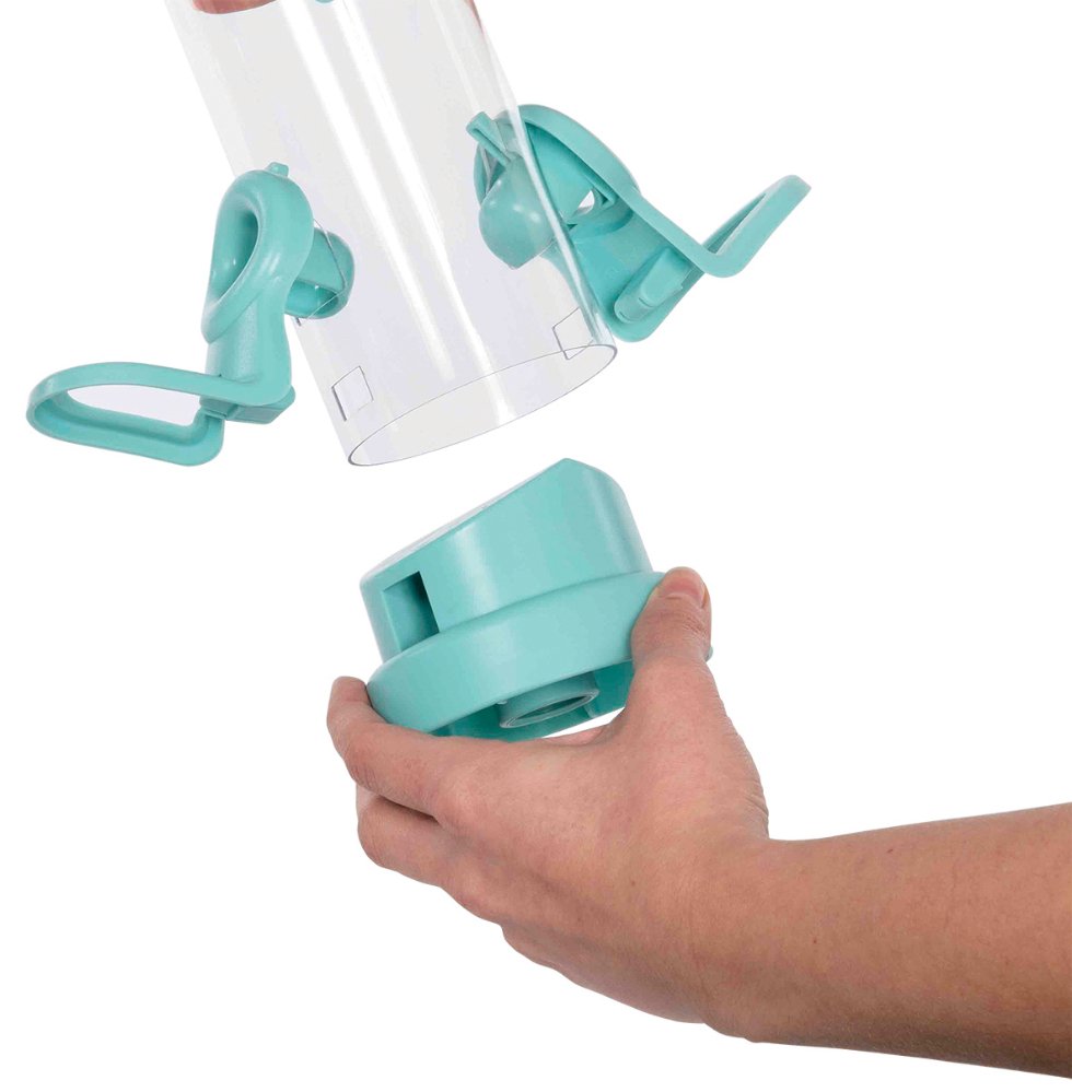 flo-s1b comedero tubular de plstico 2 accesos color aqua