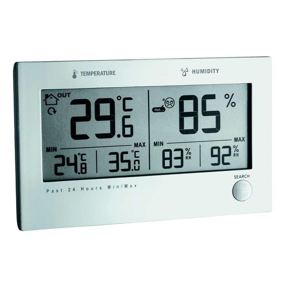 termohigrmetro digital para interior con sensor remoto exterior