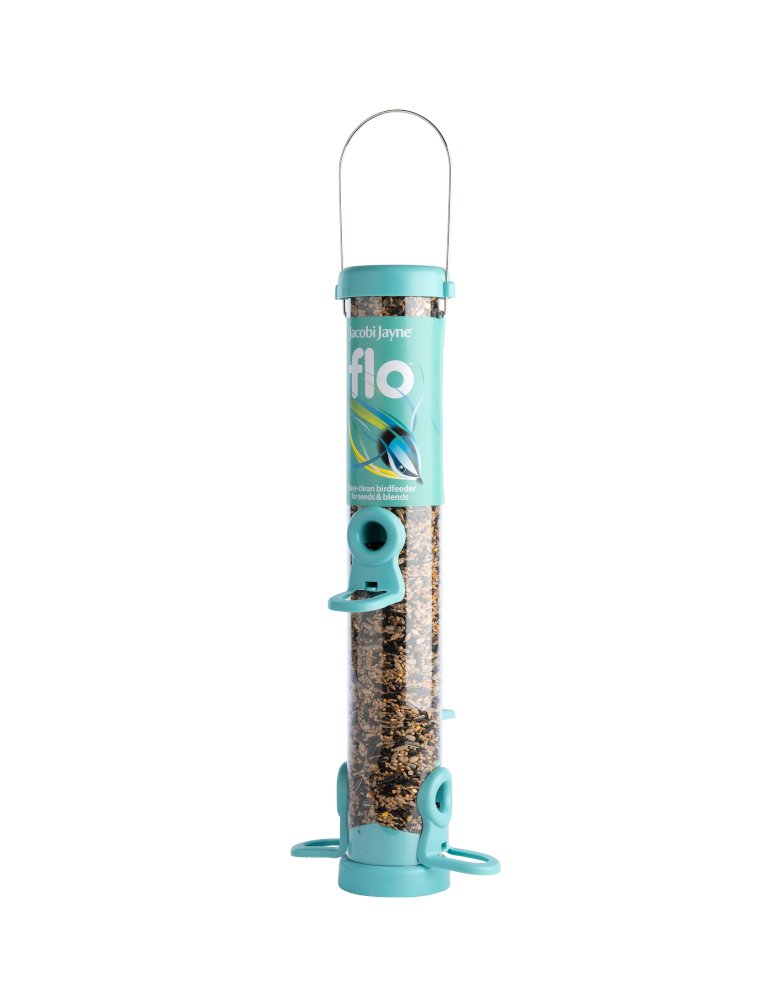 flo-s2b comedero tubular de plstico 4 accesos color aqua
