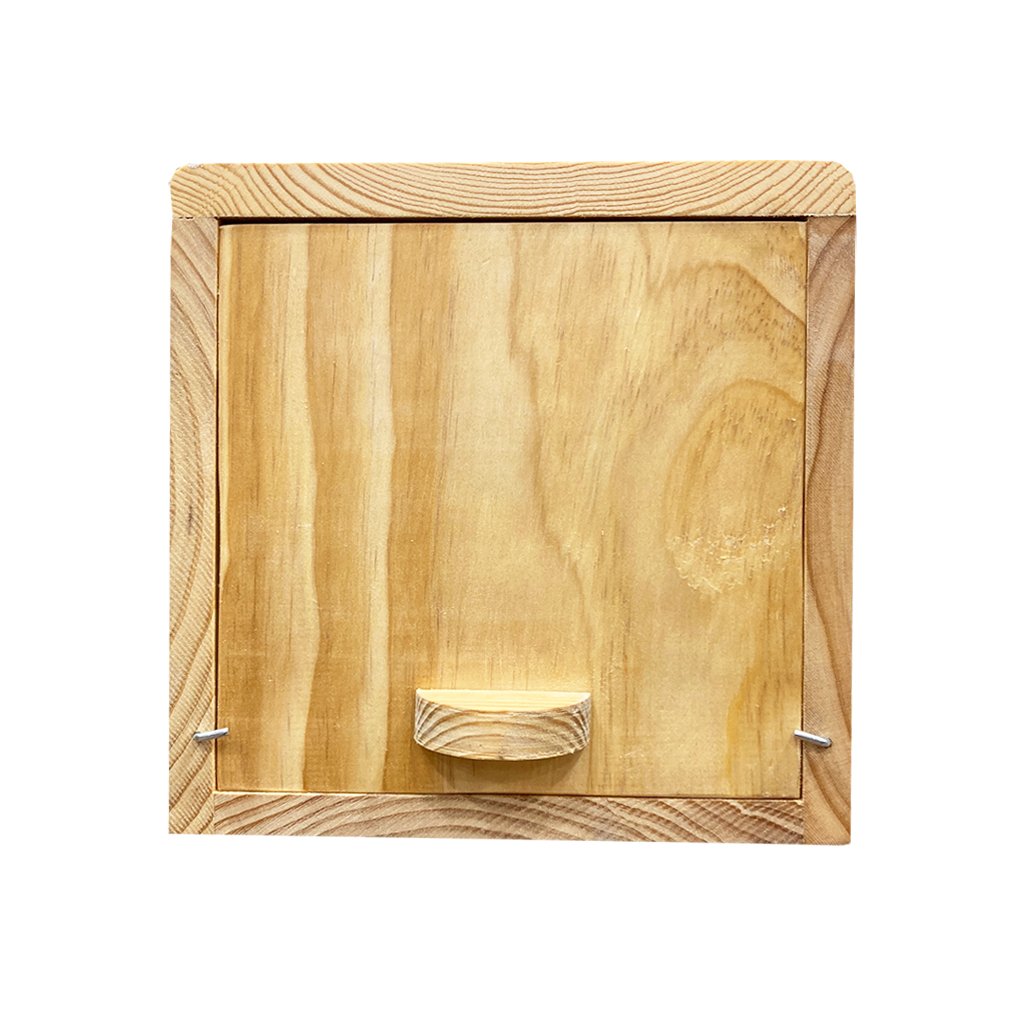 caja nido horizontal para mochuelo con apertura trasera