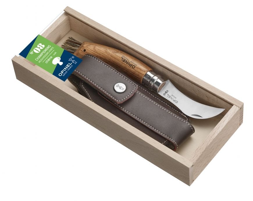 estuche con navaja opinel para setas y funda
