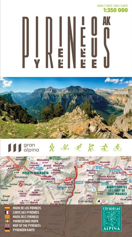mapa alpina 1:350.000 pirineus