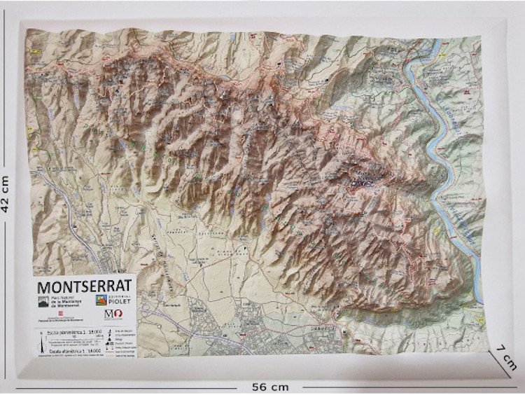 mapa relleu 1:18.000 montserrat