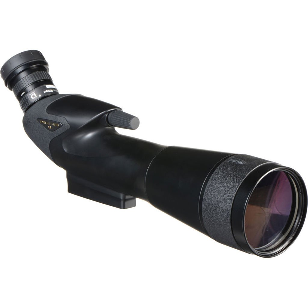 nikon kit compuesto por telescopio prostaff 5 82 mm acodado + ocular 20-60x ds + funda de campo