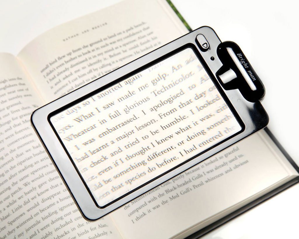 opticron lupa rectangular plegable y luz de led 2x/ 90x55mm