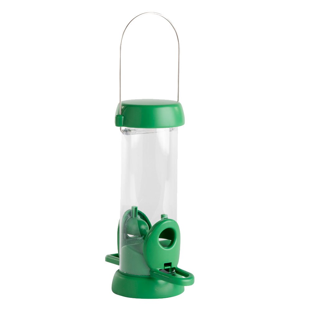 bl2-s1g "bird lovers" comedero tubular para aves silvestres pequeo para mezcla de semillas fcil de limpiar