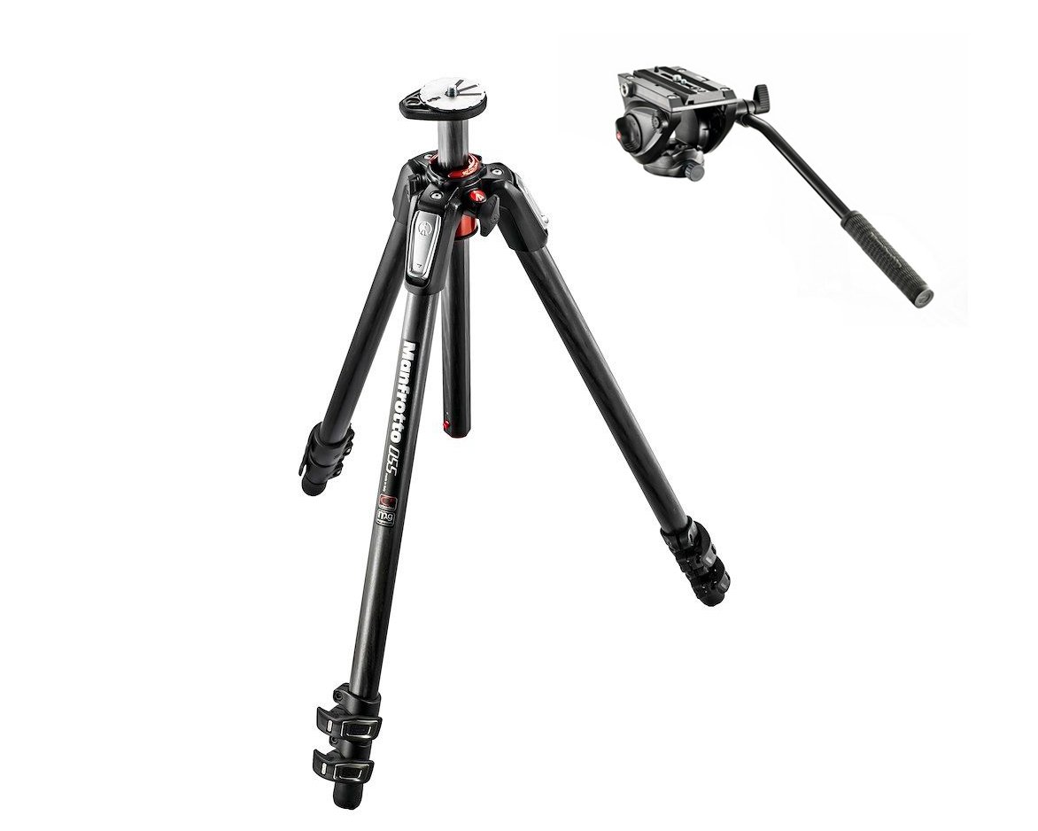 manfrotto kit oryx compuesto por trpode de carbono mt055cxpro3 con rtula mvh500ah
