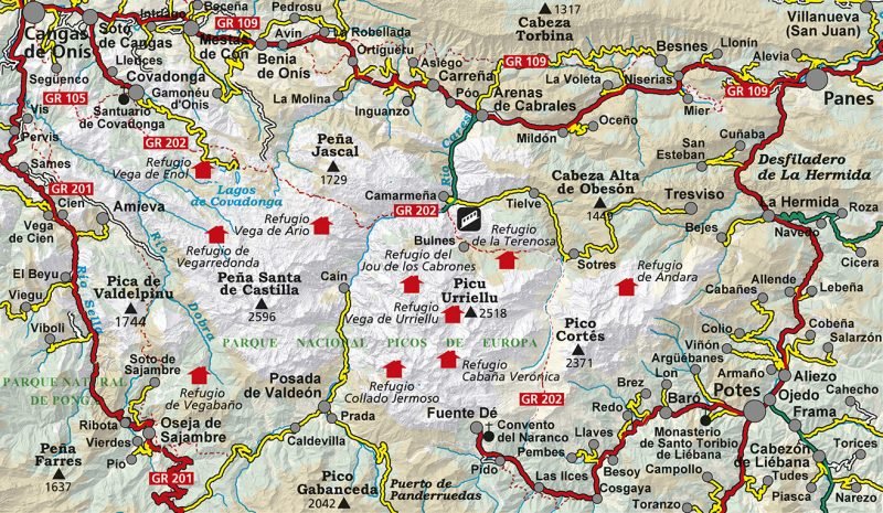 mapa alpina 1:50.000. picos de europa parque nacional