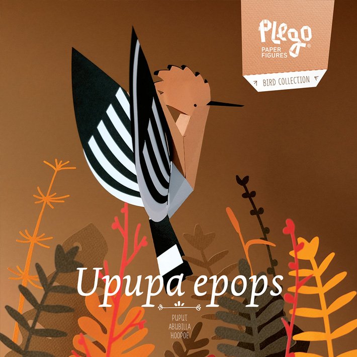 plegopaper- figura recortable de abubilla (puput)