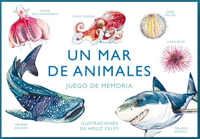 un mar de animales. juego de memoria