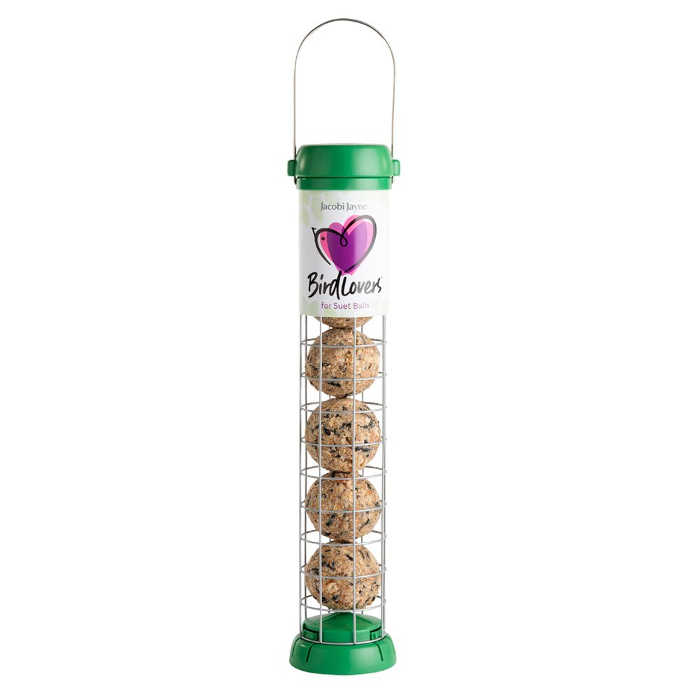 bl2-b2g "bird lovers" comedero tubular para aves silvestres para 6 bolas de sebo