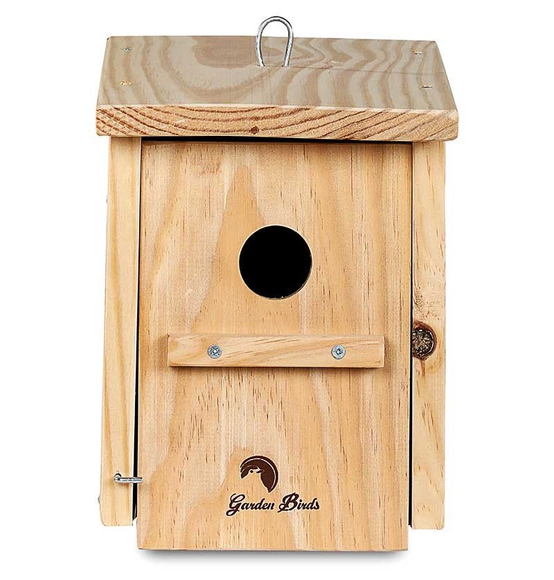 caja nido de madera para pjaros para colgar 32mm