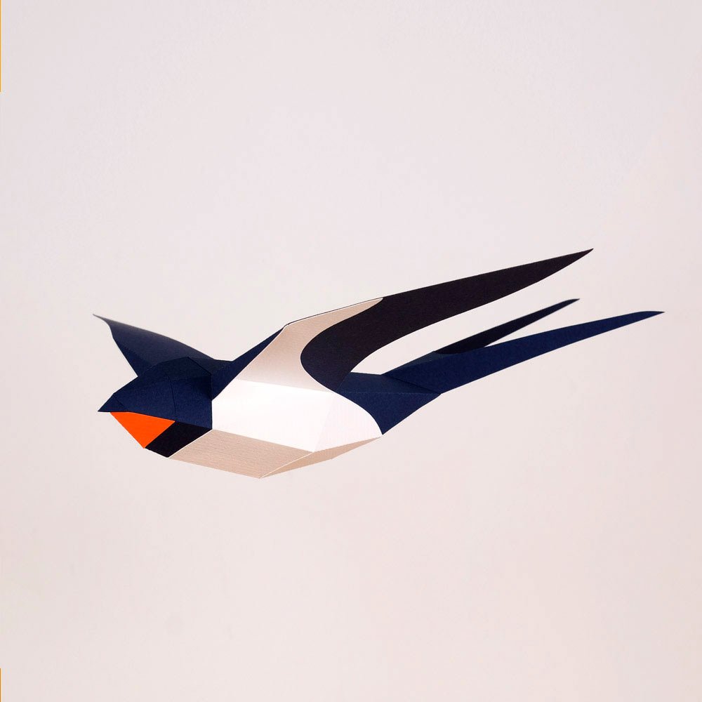 plegopaper- figura recortable de golondrina (oreneta com)