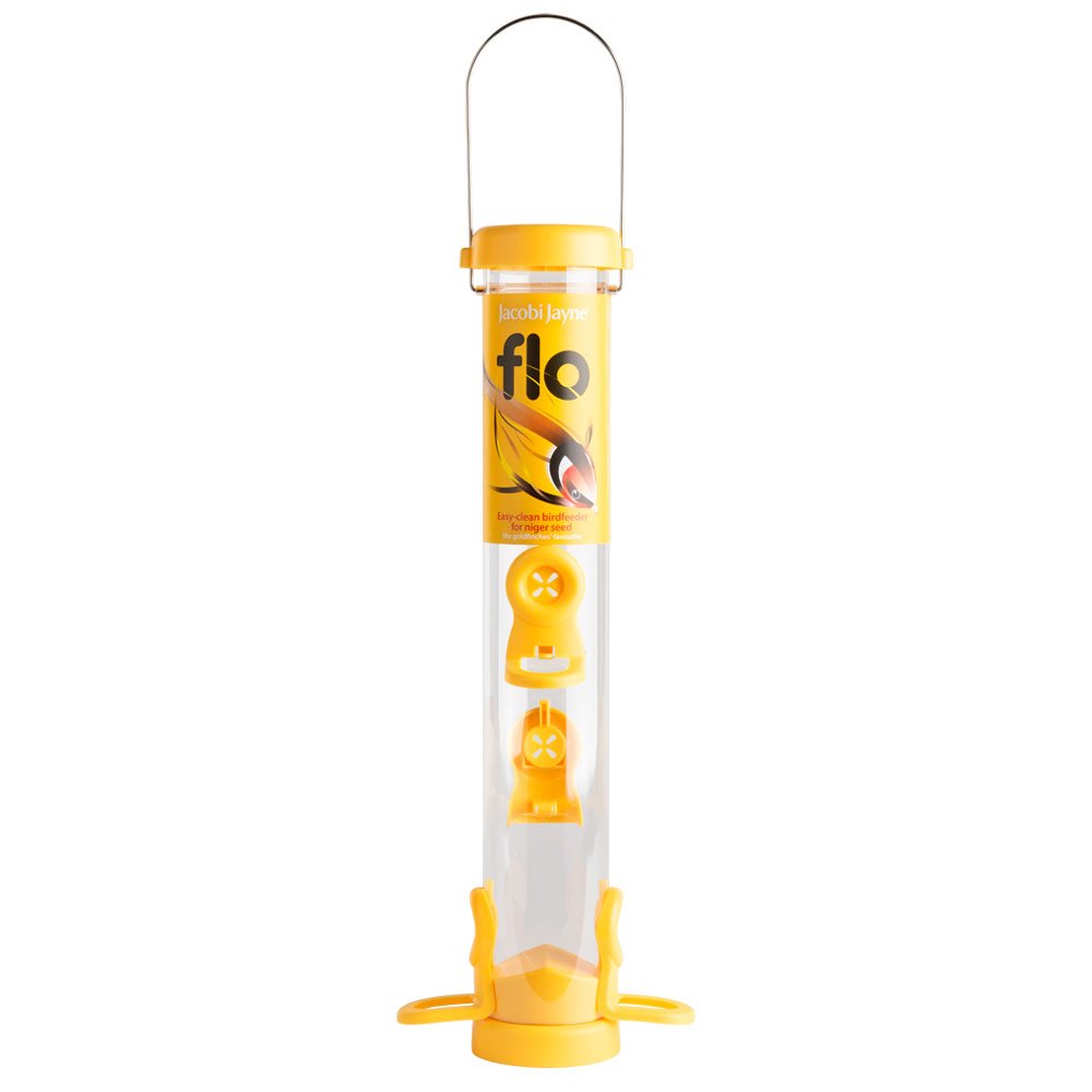 flo-n2y 'flo' comedero tubular para aves silvestres mediano para semillas de negrillo de desmontaje fcil