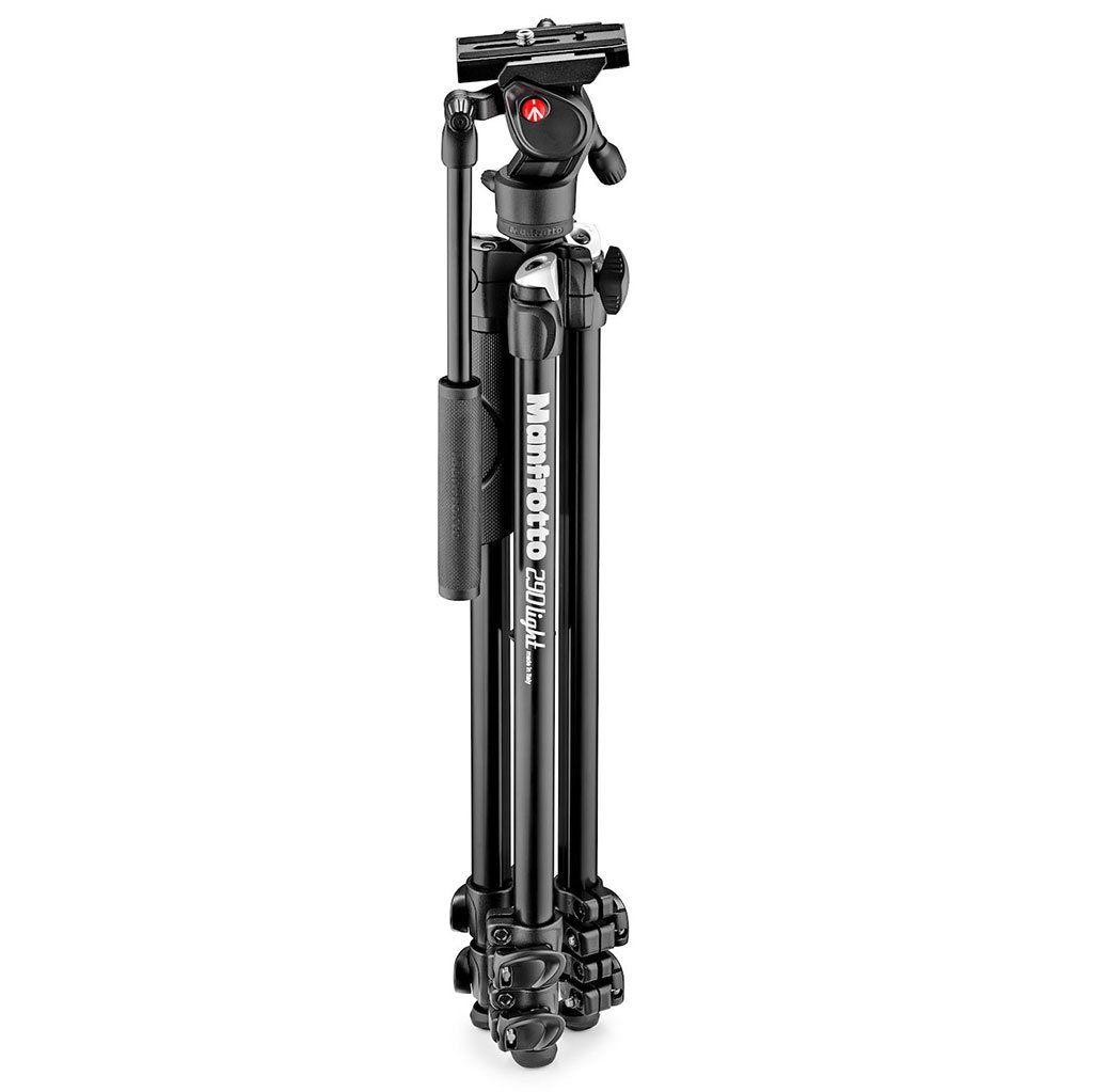 manfrotto kit compuesto por trpode mk290lta3 con rtula vdeo mvh-400ah
