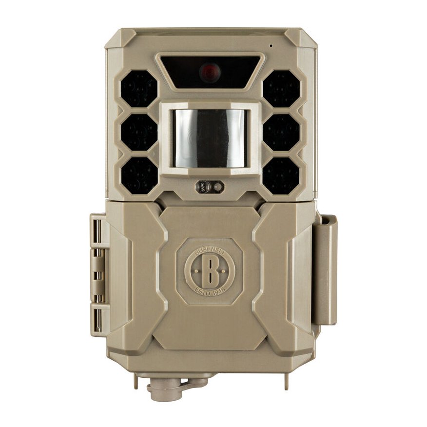 cmara de trampeo fotogrfico bushnell core no glow marrn con flash de luz infrarroja invisible de leds negros