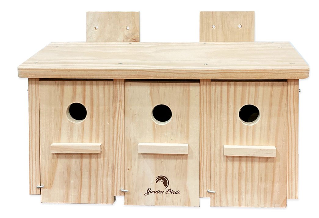 caja nido de madera horizontal para gorrin comn y molinero