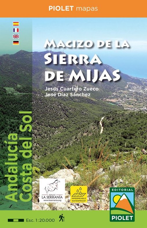 mapa piolet 1:20.000. macizo de la sierra de mijas