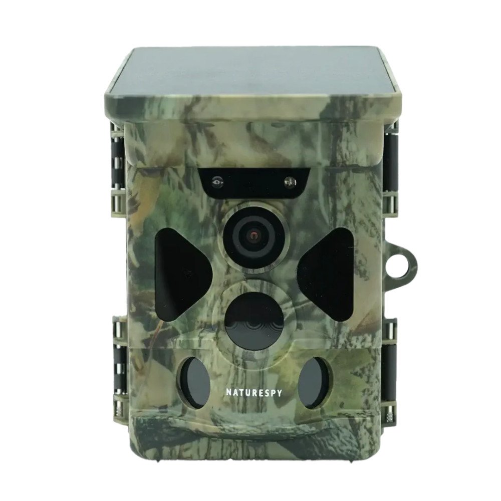 naturespy helarctos cmara de trampeo solar con led negros de luz infrarroja invisible tipo low glow, wifi local y transmisin de foto y vdeo va 4g