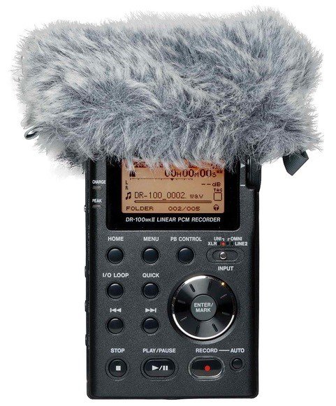 tascam ws-11 funda antiviento para grabadoras dr-05x, dr-40x y dr-100mk3