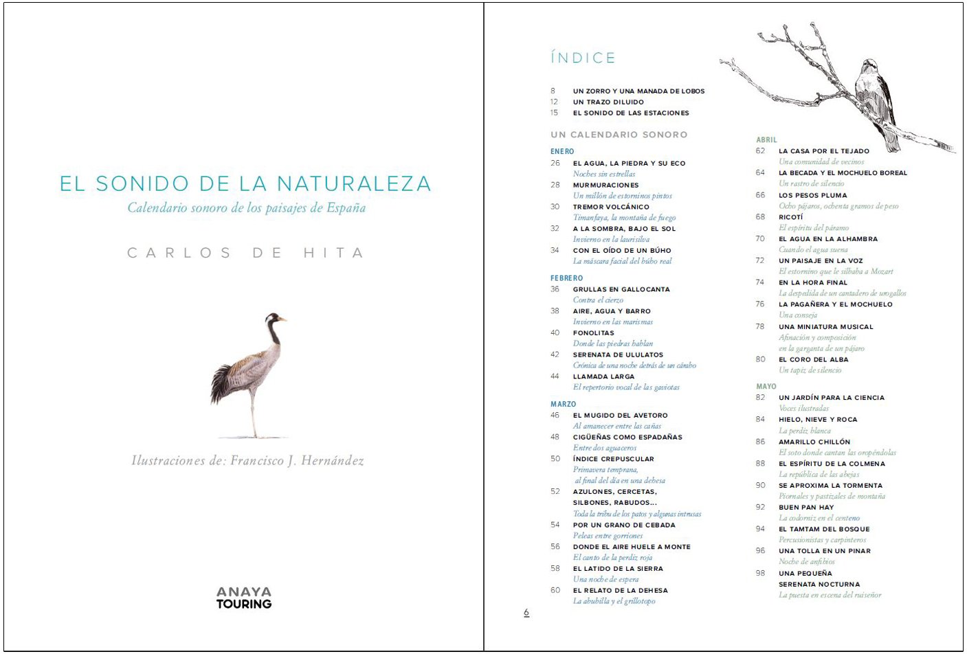 el sonido de la naturaleza. calendario sonoro de los paisajes de espaa