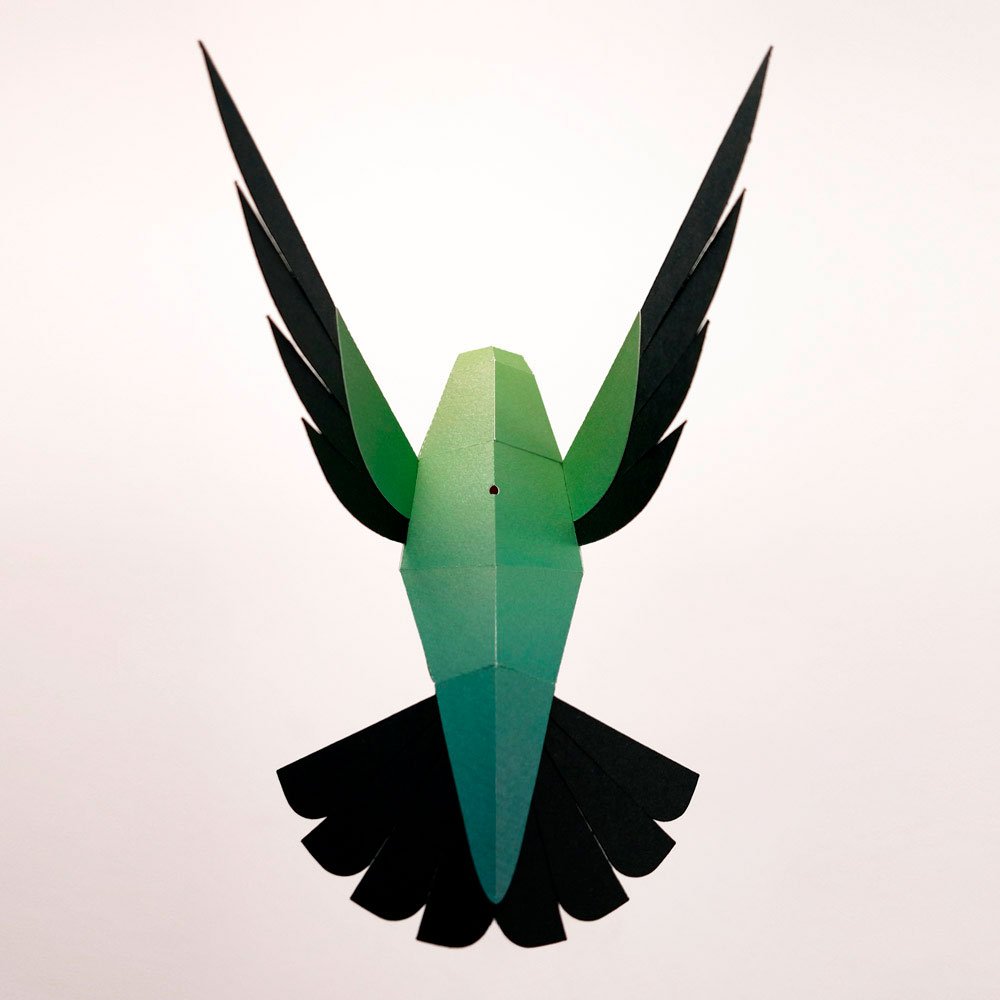plegopaper- figura recortable de colibr
