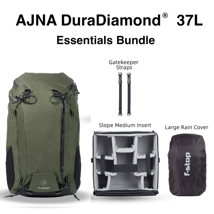 f-stop kit de mochila ajna 37 l duradiamond cypress y complementos