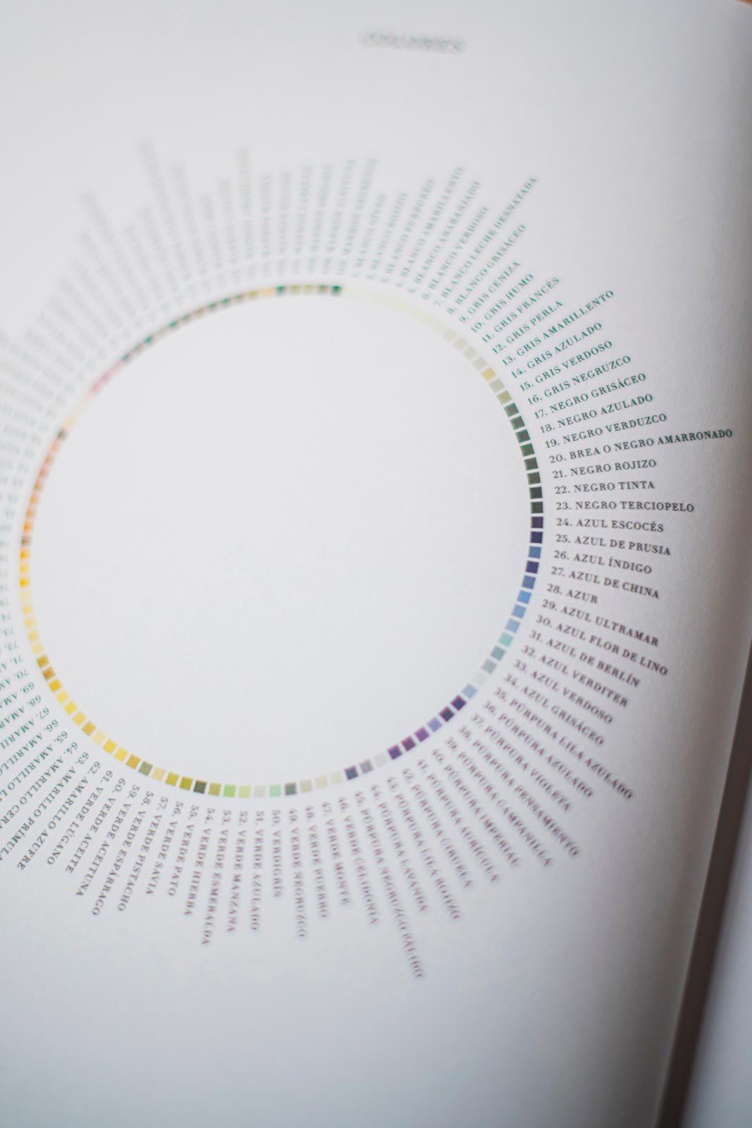 los colores de la naturaleza. atlas cromatico de los reinos animal, vegetal y mineral