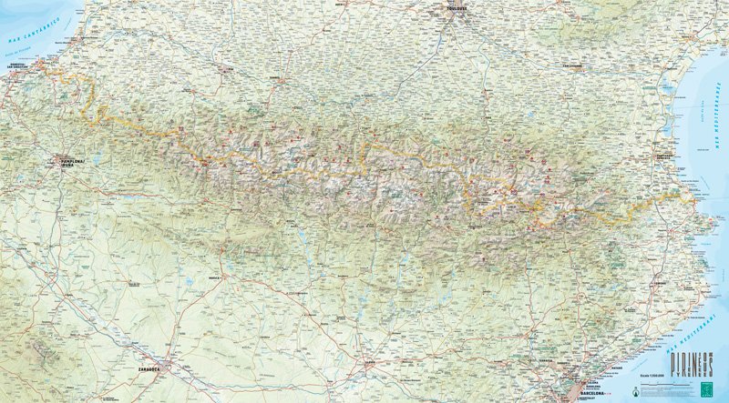 mapa alpina 1:350.000 pirineus