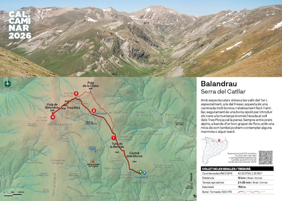 calendari mapzine 2026 cal caminar. calendari de rutes per fer a peu a catalunya