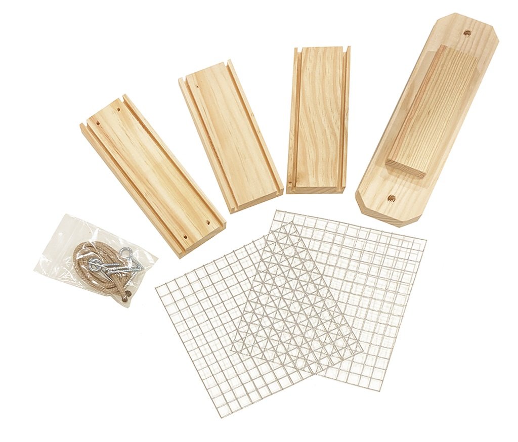 comedero de madera modelo cesta en kit