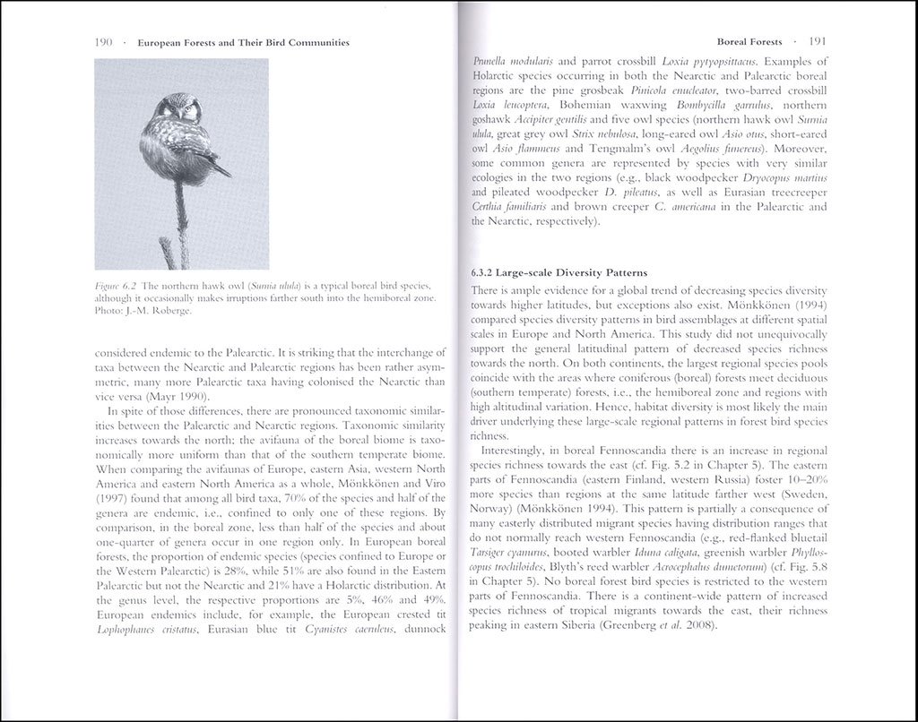 ecology and conservation of forest birds