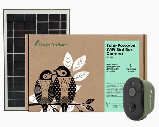 cmara a color y visin infrarroja con panel solar y conexin wifi para colocar en cajas nido y jardn
