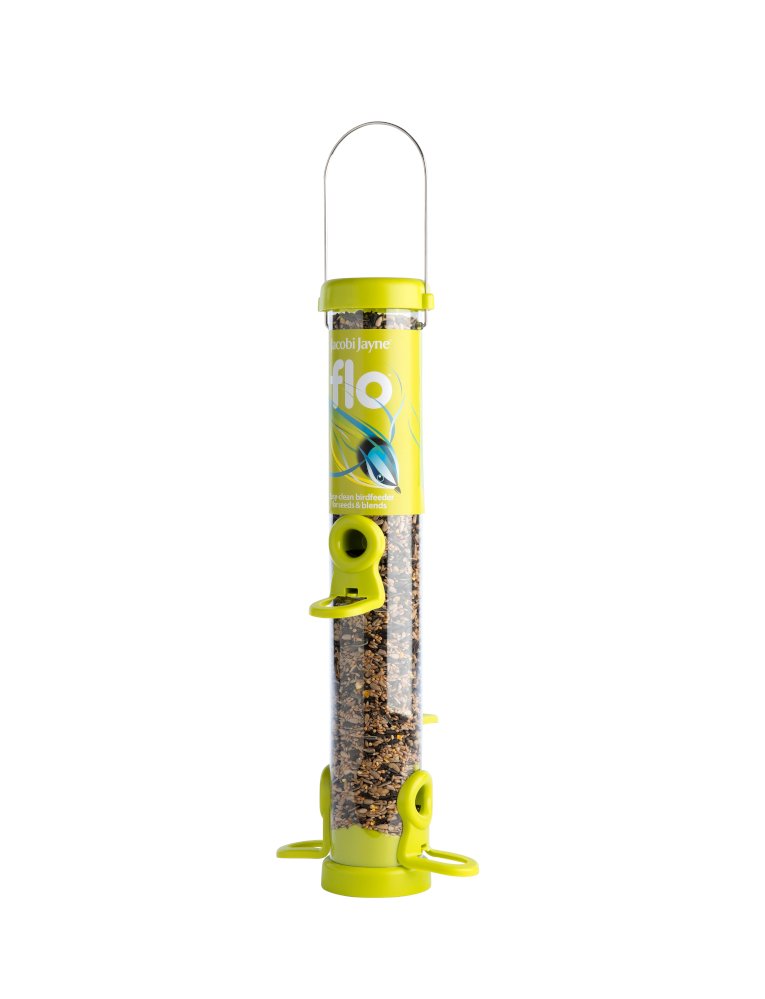 flo-s2g comedero tubular de plstico 4 accesos color lime