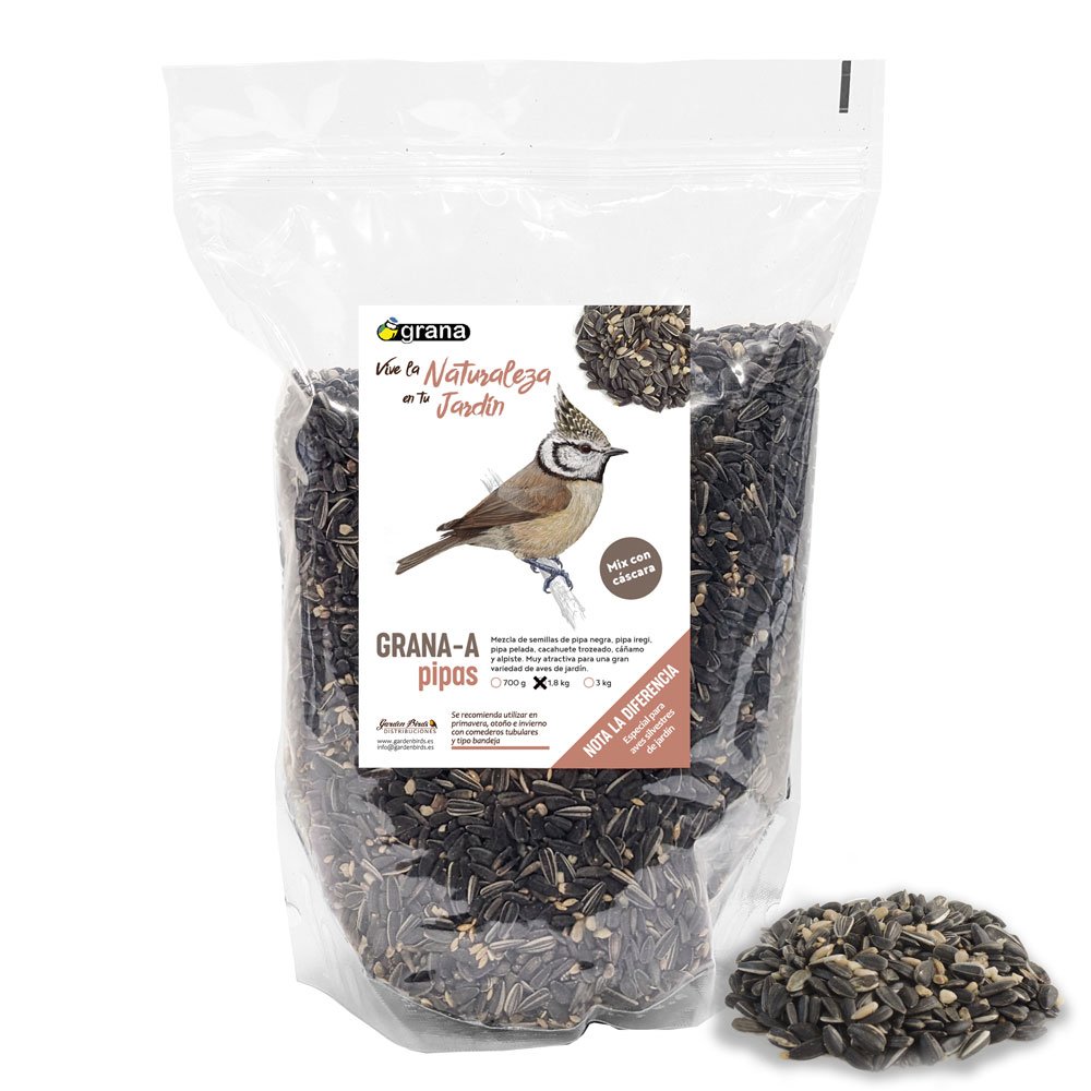 grana-a bolsa de mezcla de semillas con pipa con cscara. alimento para aves silvestres 1,8 kg