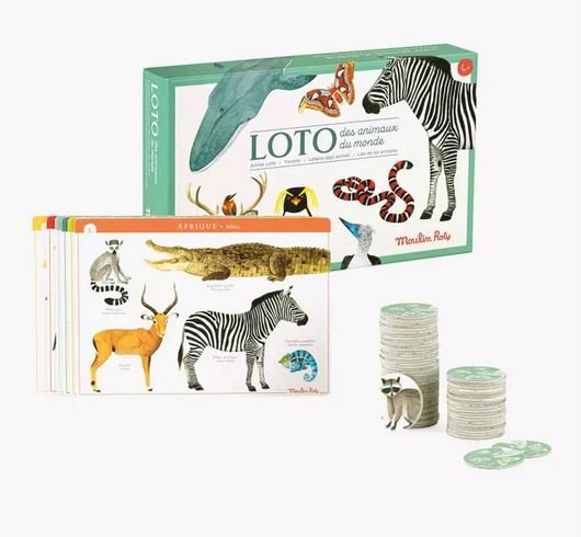 loto des animaux (joc de loteria d'animals/ juego de lotera de animales)