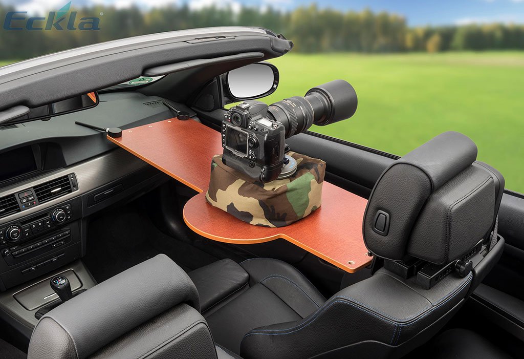 plataforma para fotografiar sobre el asiento del copiloto ecklaboard