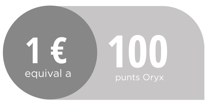 Amb la segent equivalncia: 100 punts Oryx = 1 